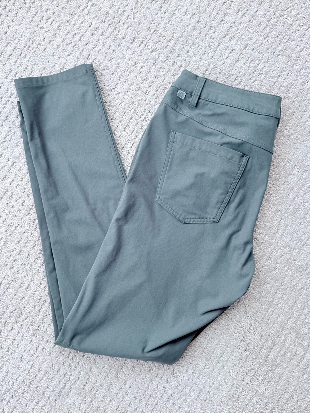 lululemon athletica Slim trouser in Slate Green
